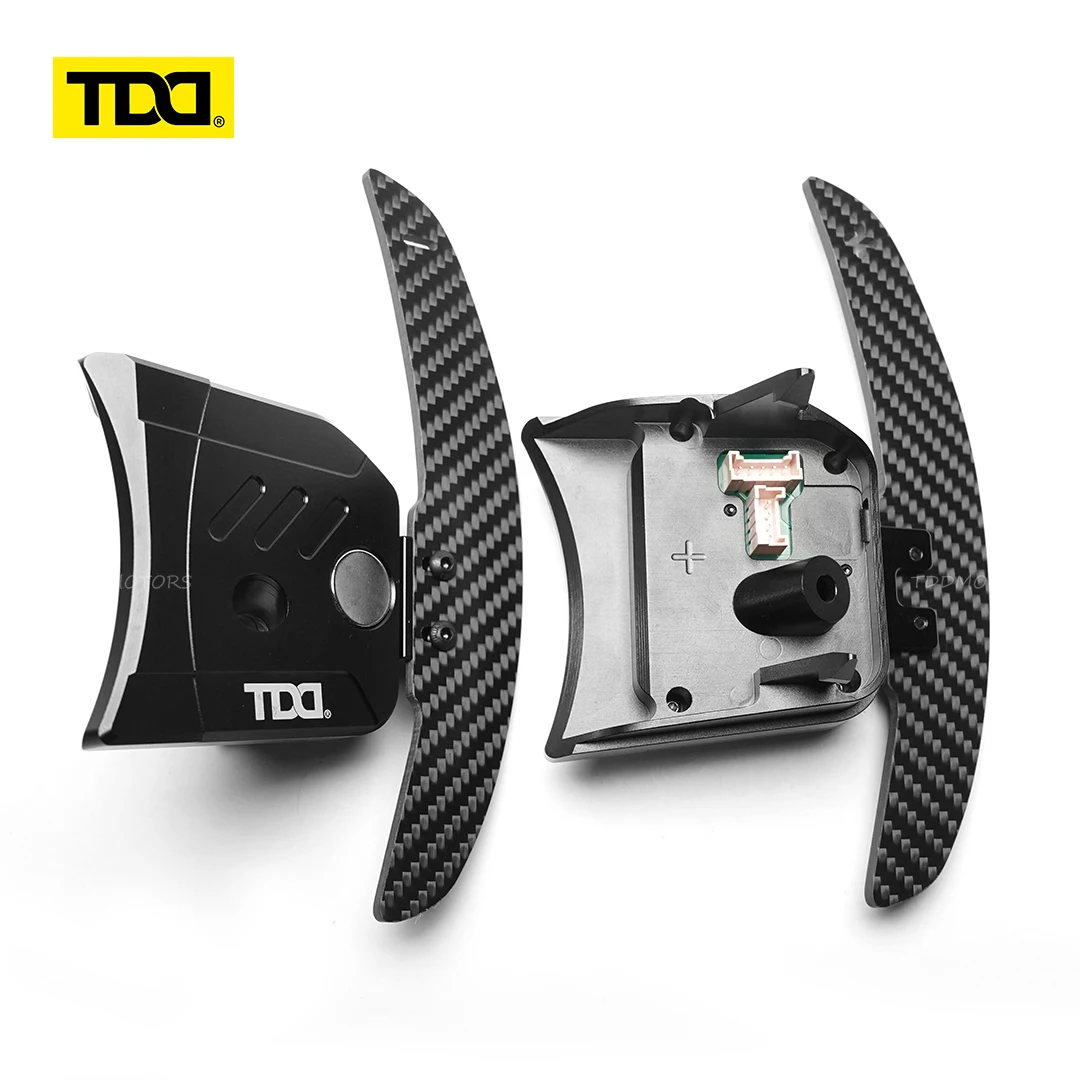 TDD Carbon Fiber Magnetic Shift Paddles for Abarth Fiat 500 Steering Wheel Shift Paddles Car Accessories