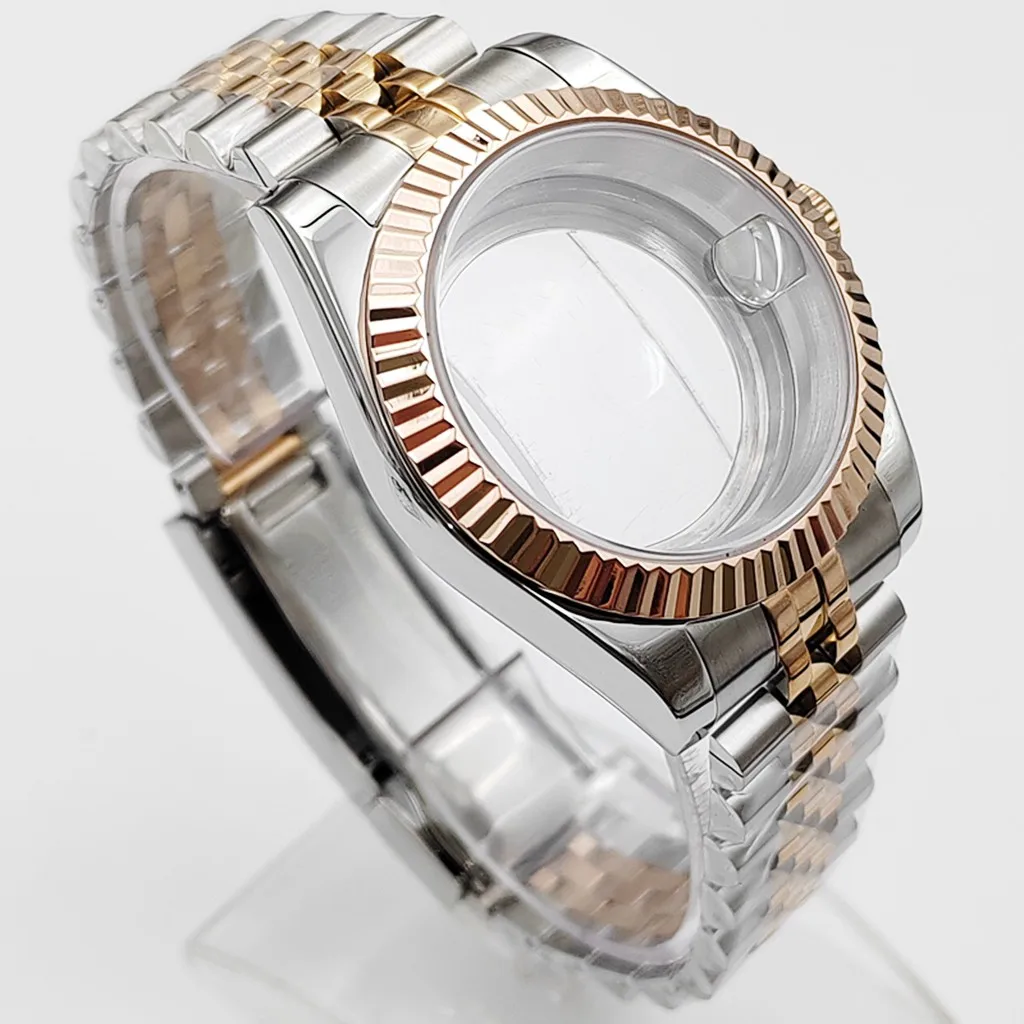 Cassa dell'orologio 36mm 39mm vetro zaffiro in acciaio inossidabile per movimento NH35 NH36 ETA2824 2836 Miyota8215 8205 821A PT5000 ST2130