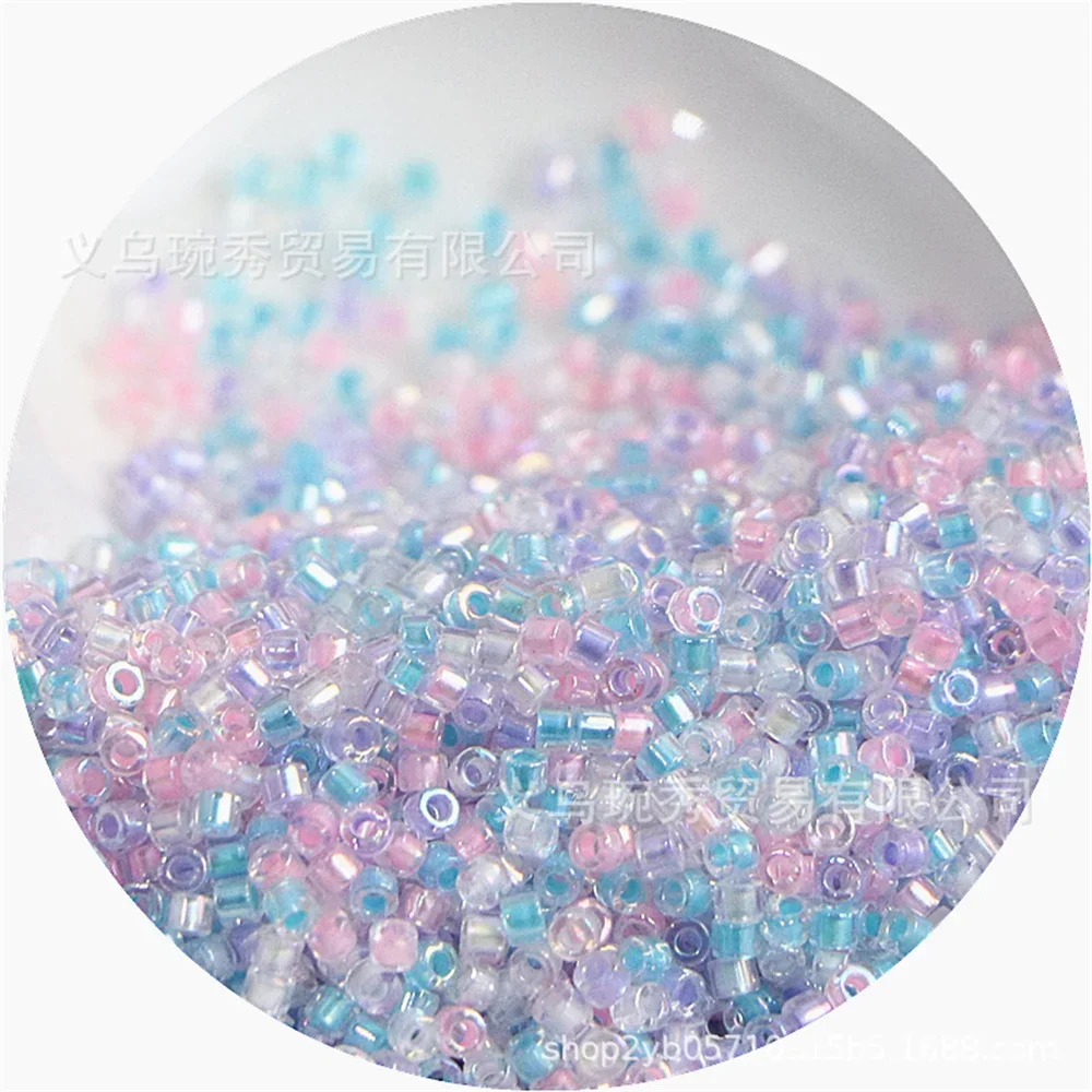 2mm pearl powder fantasy colored glass antique beads handmade DIY bead beads necklace bracelet accessories materials