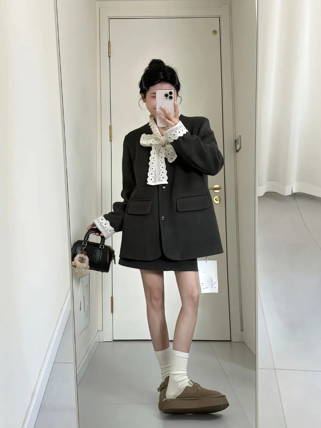 

Elegant plus Size Korean Style Women's Suiting Set with Slimming Skirt And Coat Two Piece Ensemble for Spring Fashion