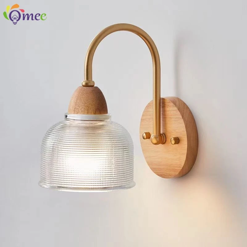 Modern Indoor Wall Light Lamp Suitable For Bedroom Bedside Living Room Home Decor Light Fixture Wooden Vintage LED Wall Lamps