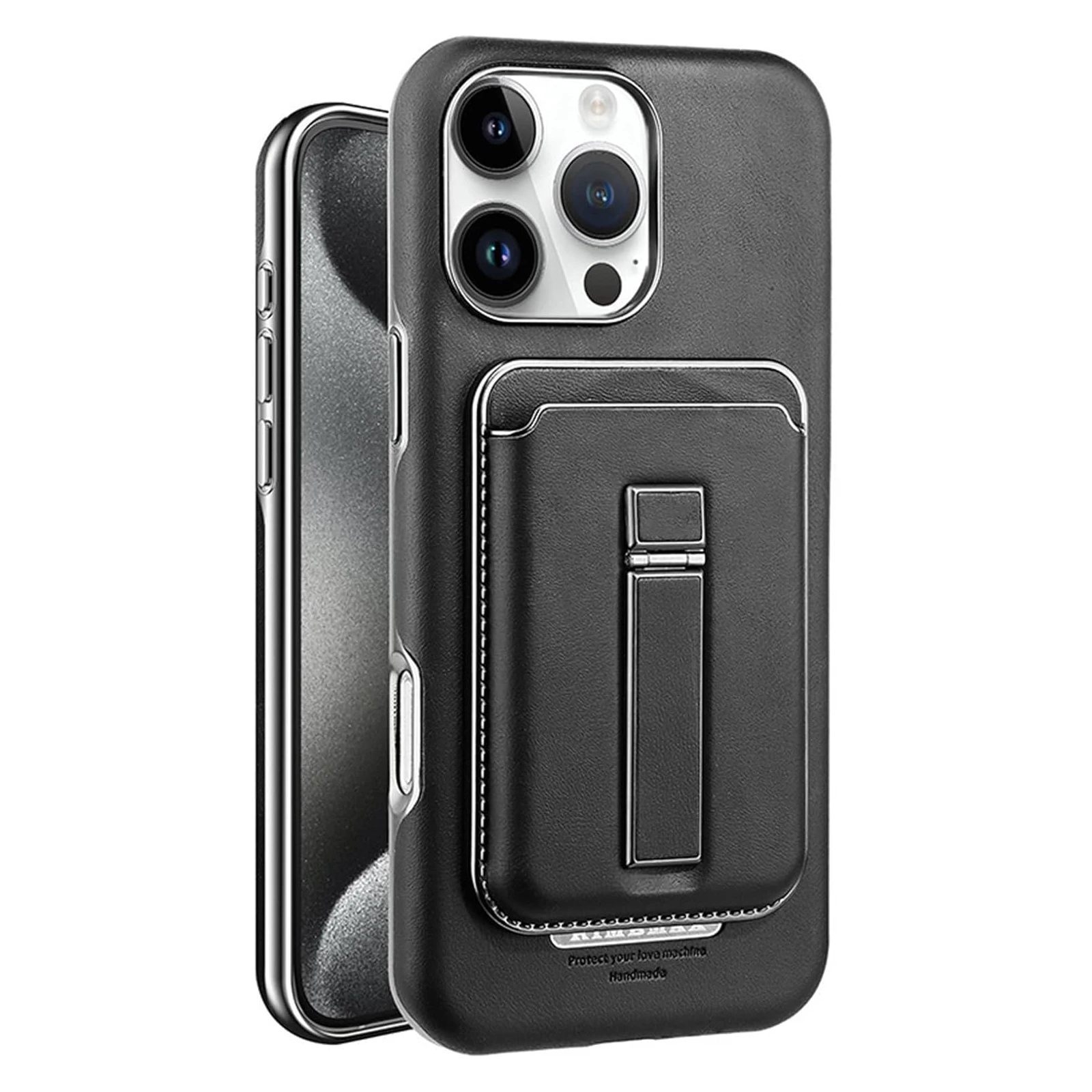 

Magnetic Detachable Leather Wallet Case for iPhone 16 Pro Max/16 Pro/16 Plus/16 - Retro Bracket Protection Cover