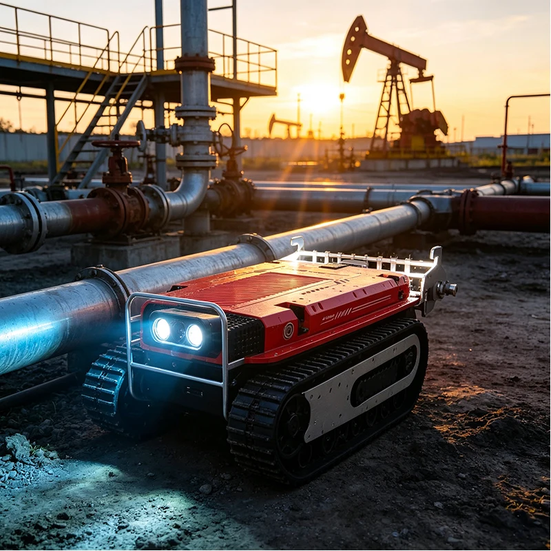 Robotic Pipeline Inspection System with Tracked Crawler HD Camera Remote Control for Industrial Sewer Pipe Survey Applications