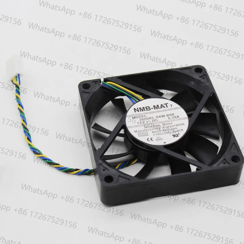 2806KL-04W-B56 New For NMB Fan 7015 12V CPU Cooling Fan 7CM Four-Wire PWM Speed Control