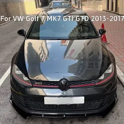 3PCS Front Bumper Splitter Lip for VW Golf 7 MK7 GTI GTD 2013 2014 2015 2016 2017 Bumper Diffuser Spoiler Guard Car Body Kits
