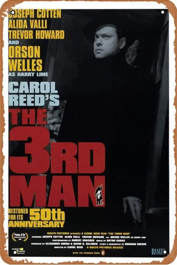 The Third Man Movie Plaque Poster Metal Tin Sign 8