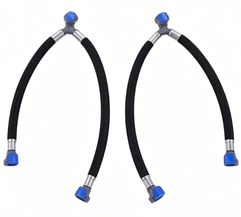 For Bathroom Faucet Installation Quick Connect Hose Hot Cold Supply Line High Durability Plastic Wear Resistant Material