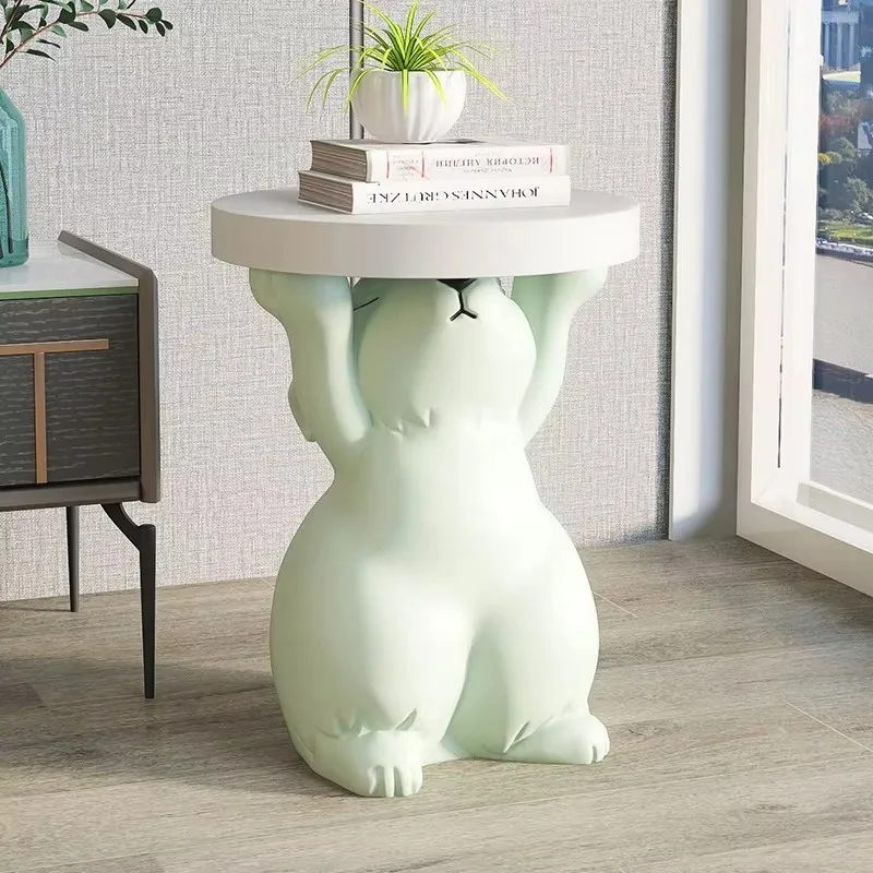 

Large Floor Rabbit Shelf Living Room Ornaments Home Ornaments Bedside Decoration Resin Sculpture Rabbit Decoration