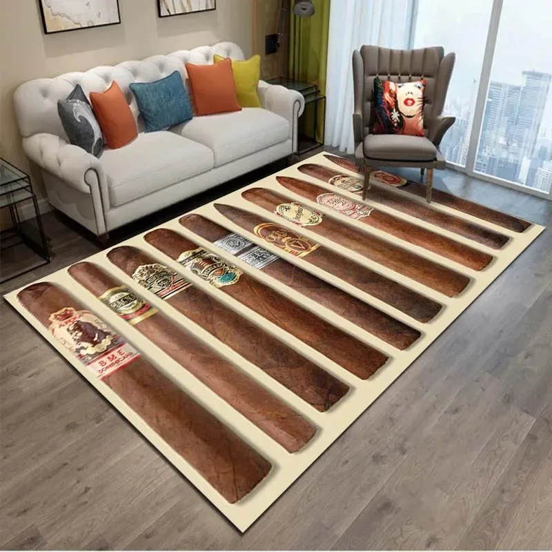 Cuba Cigar Pattern Rugs Carpet for Bedroom Living Room Floor Mat Soft Polyester Mat Kitchen Home Mats Anti-slip Bathroom Doormat