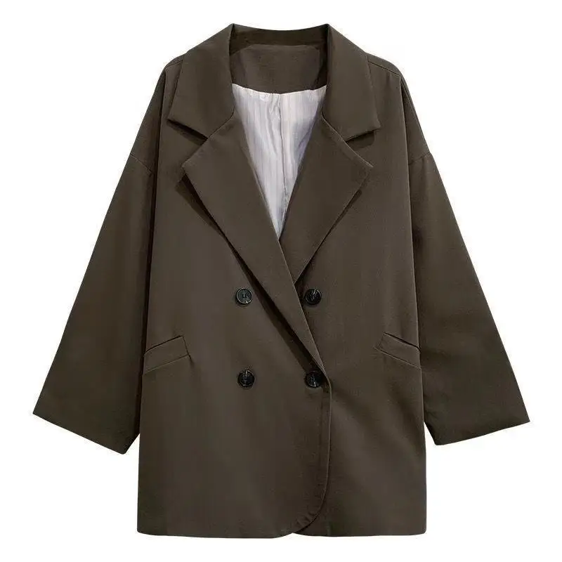 

New Arrived 2025 Blazer Women Solid Long-sleeved Korean Style Loose Fashion Casual Suit Woman