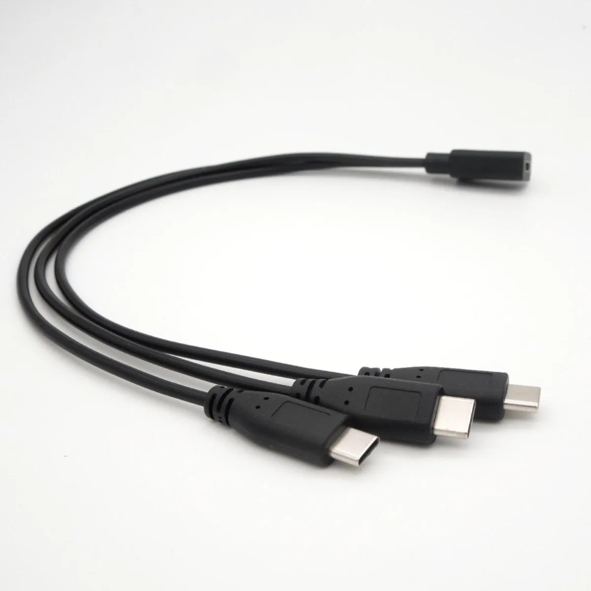 USB-C-Splitterkabel Typ-C Stecker-Buchse Verlängerungskabel 1 zu 3 Anschlüsse Typ C Micro USB Mini USB Mehrfachgeräte-Ladekabel