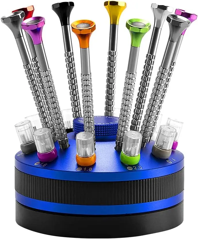 

Набор из 10 прецизионных отверток для часов с дополнительными лезвиями для часов, ювелирных изделий, очков