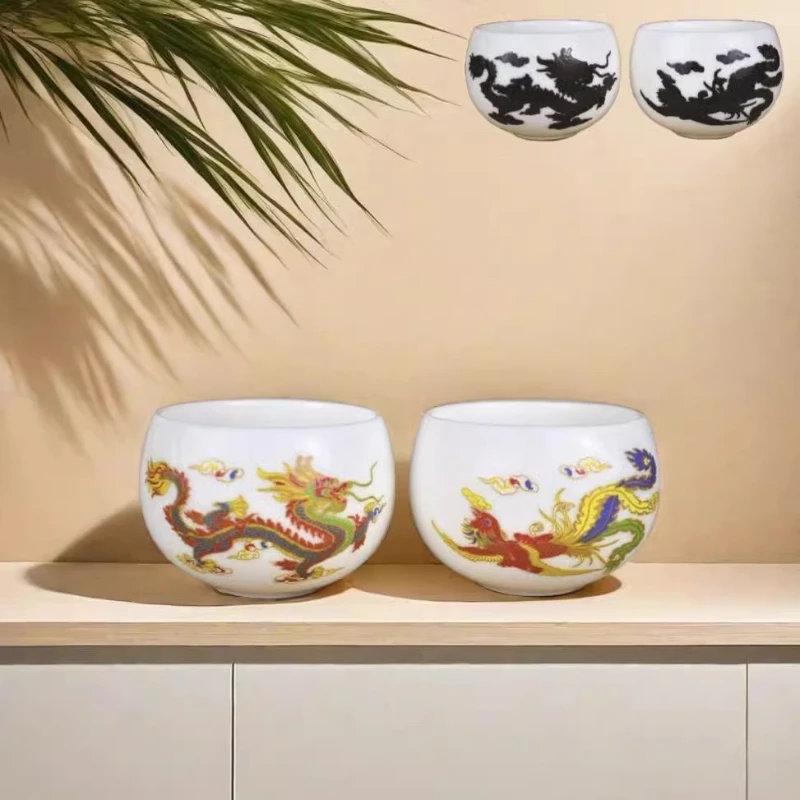 Taza de té que cambia de Color, porcelana de Jade, grasa de oveja, porcelana blanca, taza maestra, tazón de té de cerámica, taza de té para beber