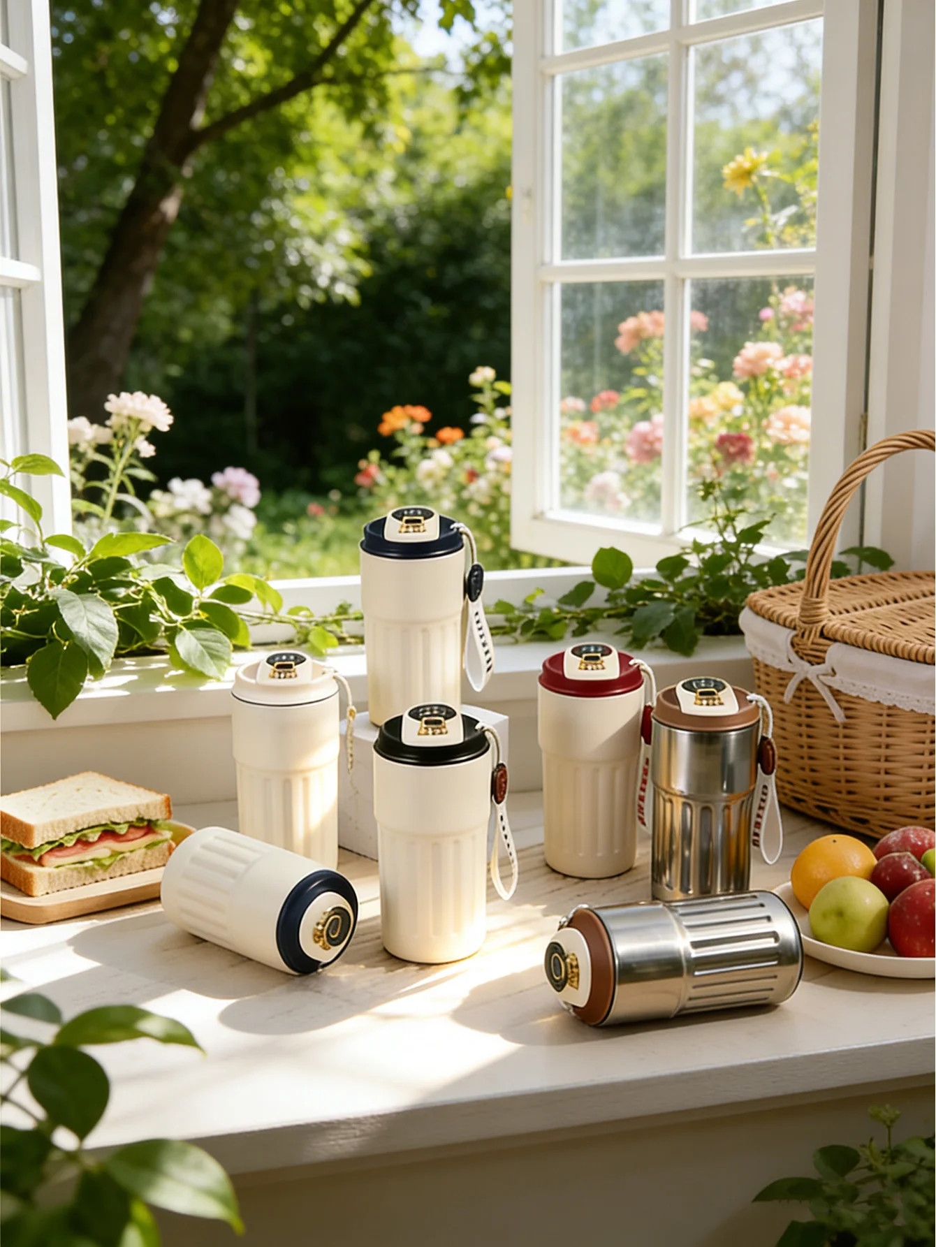 

A cup of cappuccino on a rainy morning, milk foam as dense as clouds, a sip drinks up the whole fresh dawn