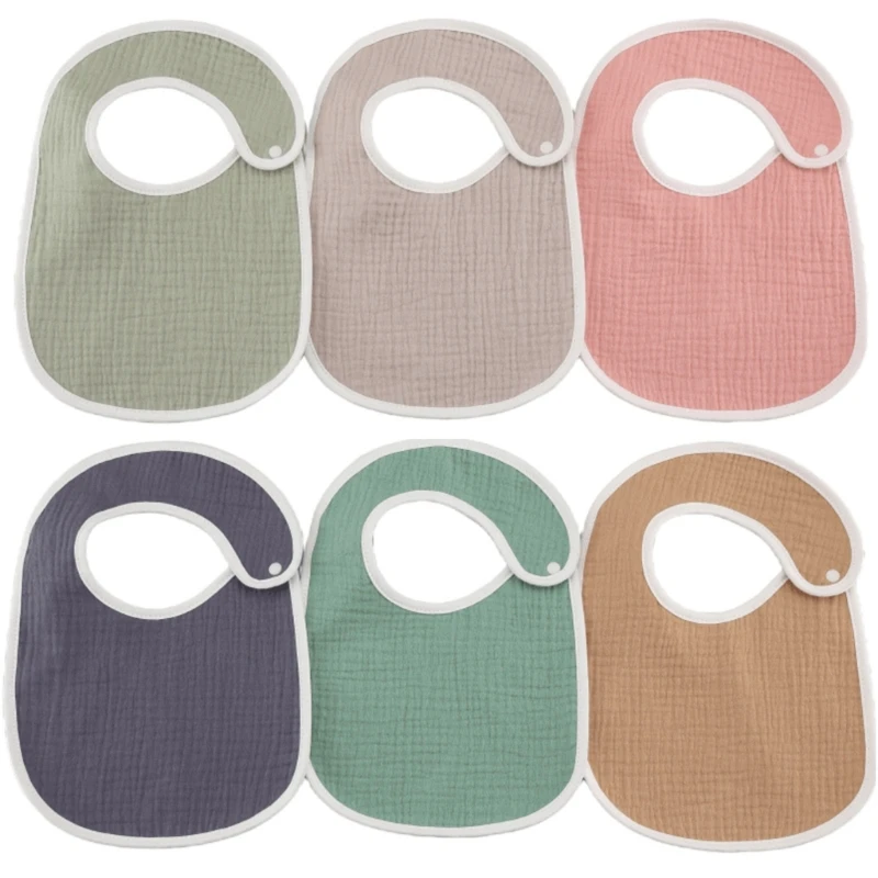 Convenient & Practical Bibs Cotton Baby Dribbles Bibs with Waterproof Backing