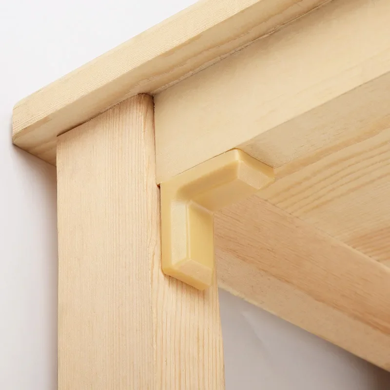 50pcs Partition corner code with cover support furniture straight corner code cabinet connector with iron small hanging code