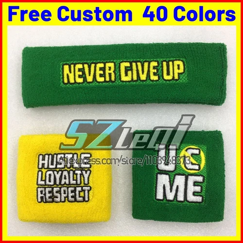 Conjunto de pulseras para JOHN CENA, banda para el sudor, tenis, voleibol, gimnasio, soporte para muñeca, pulsera para el sudor, pulseras deportivas de lucha libre
