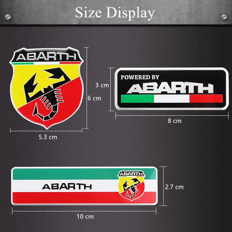 Pegatina con emblema de Metal para coche, calcomanía decorativa para maletero de coche, accesorios para FIAT Abarth 500 Pulse Panda Tipo Strada 600 500L Mobi Doblo