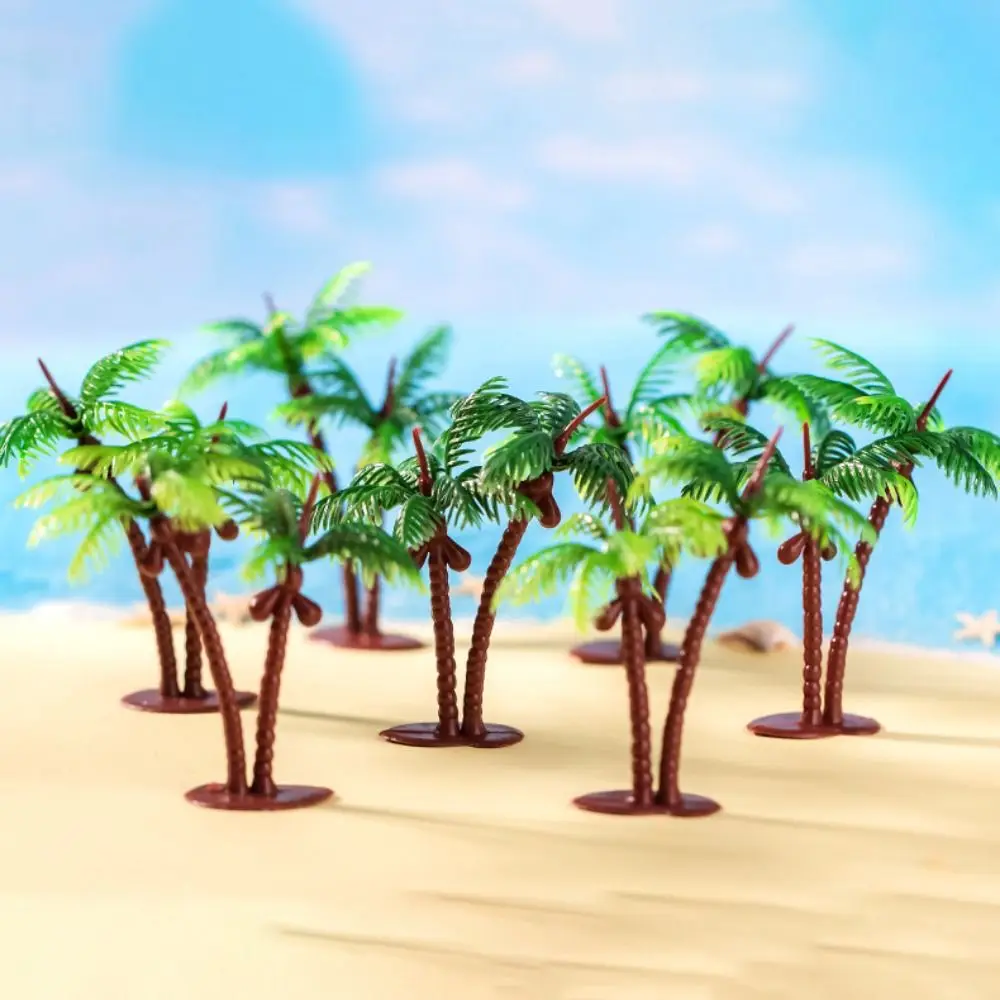 

Decorative Mini Coconut Palm Tree Simulation Plastic Artificial Coconut Palm Coconut Palm Tree Figurines