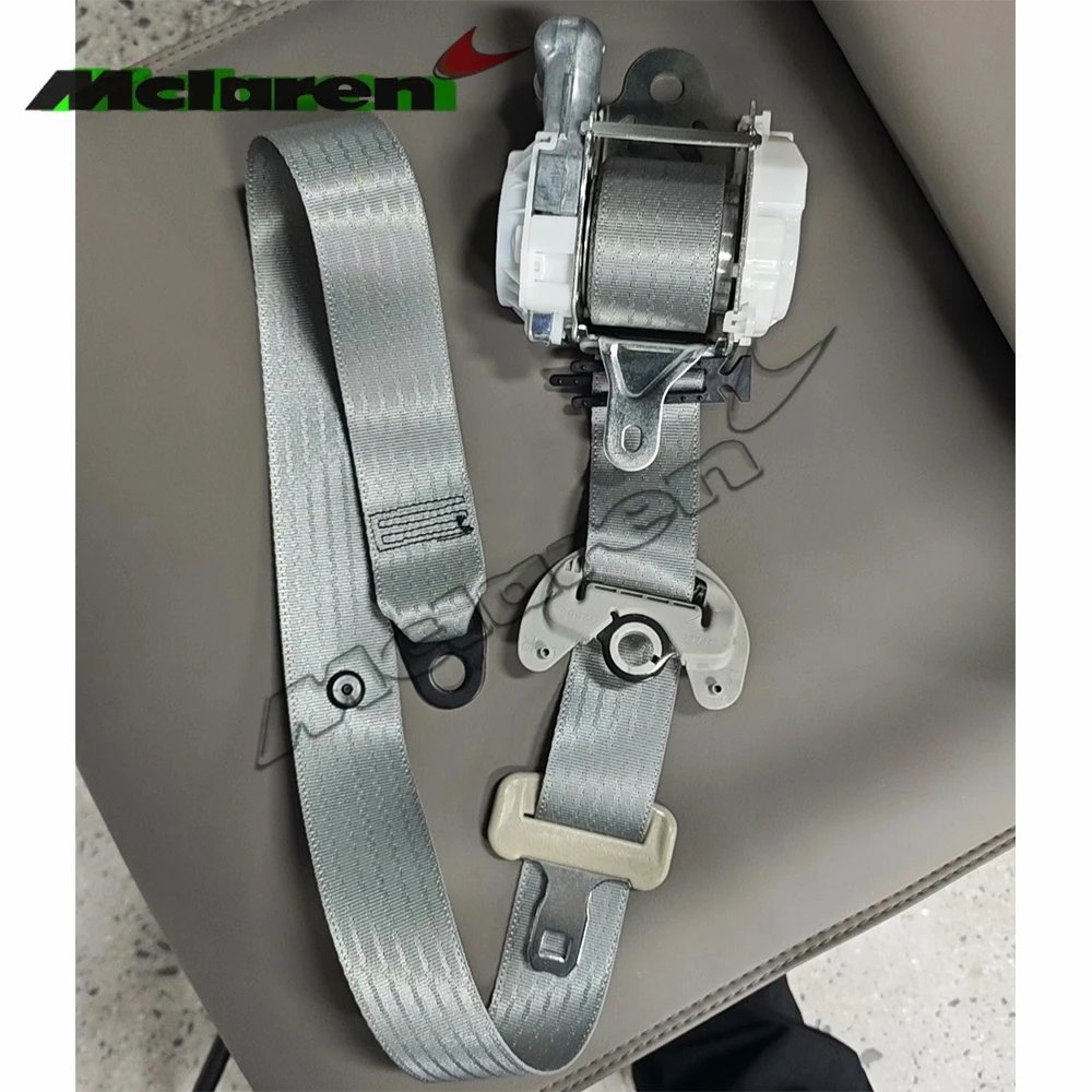 

Original Front Safety Belt Adjustable Seat Belt Assembly - Silver Gray Version for 2005 Toyota Reiz