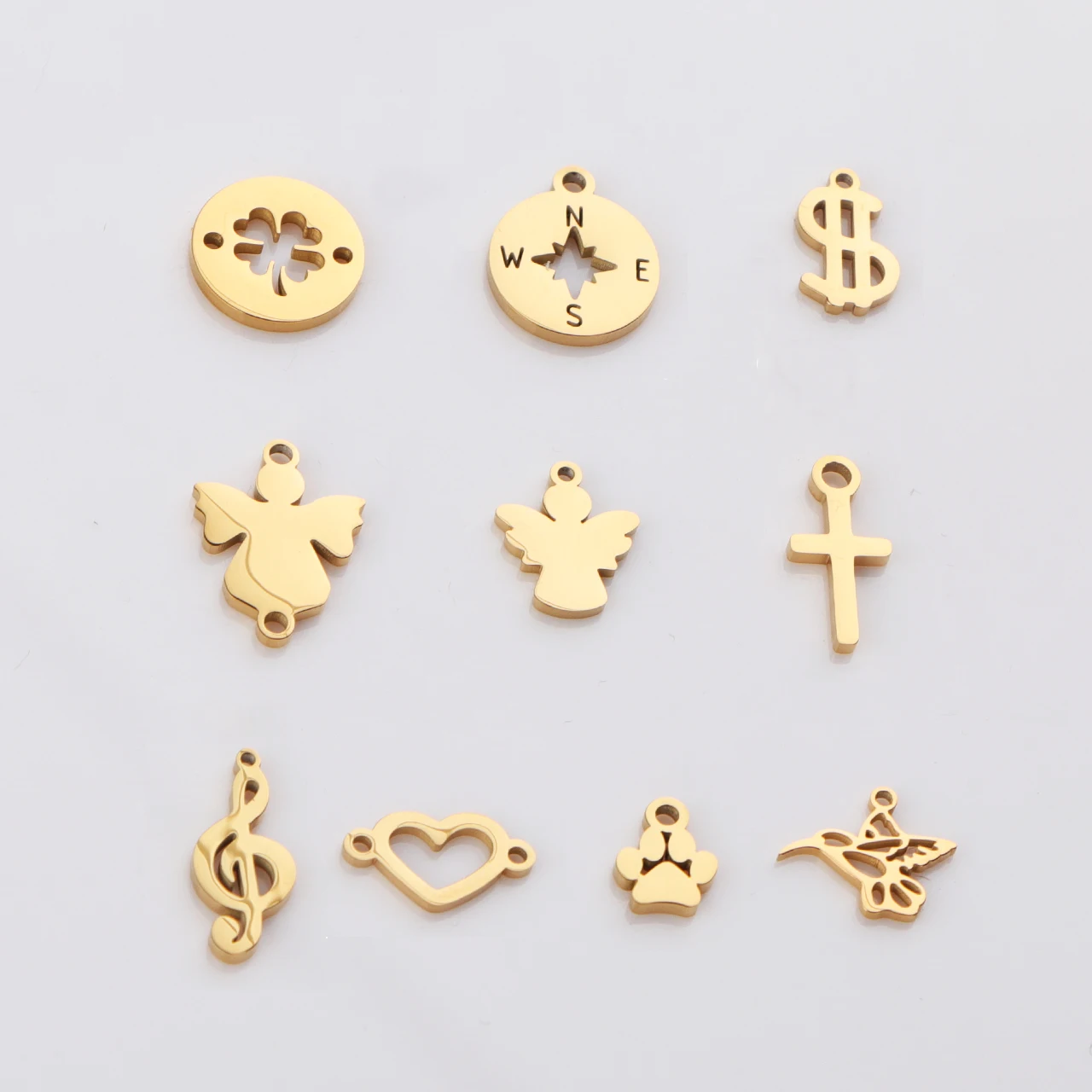 Jewelry Making Notes - 10pcs/Lot Mirror Polished Stainless Steel Flower