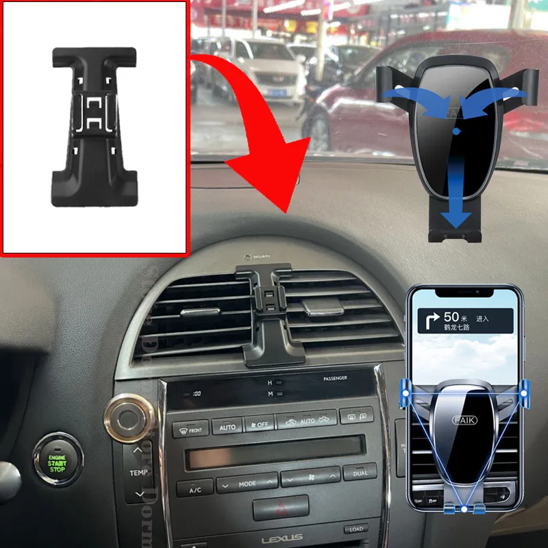 Car Mount for Lexus ES 350 XV40 2007~2012 GSV40 Air Vent Auto Mobile Phone Holder Cellphone Bracket Gravity Stand Accessories