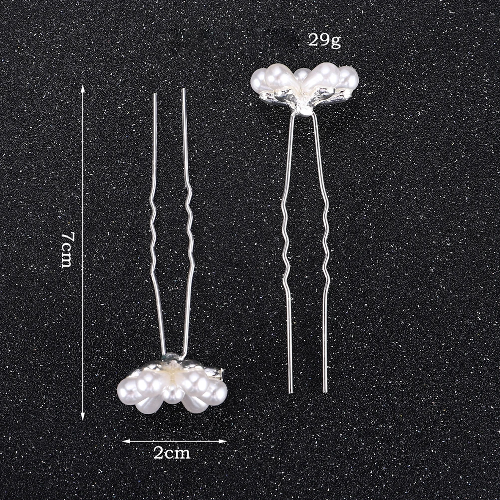 

6 Pcs Pearl Hairpin Stylish Headwear Fashionable Headdress Unique Female Bride Accessories Special Occasion