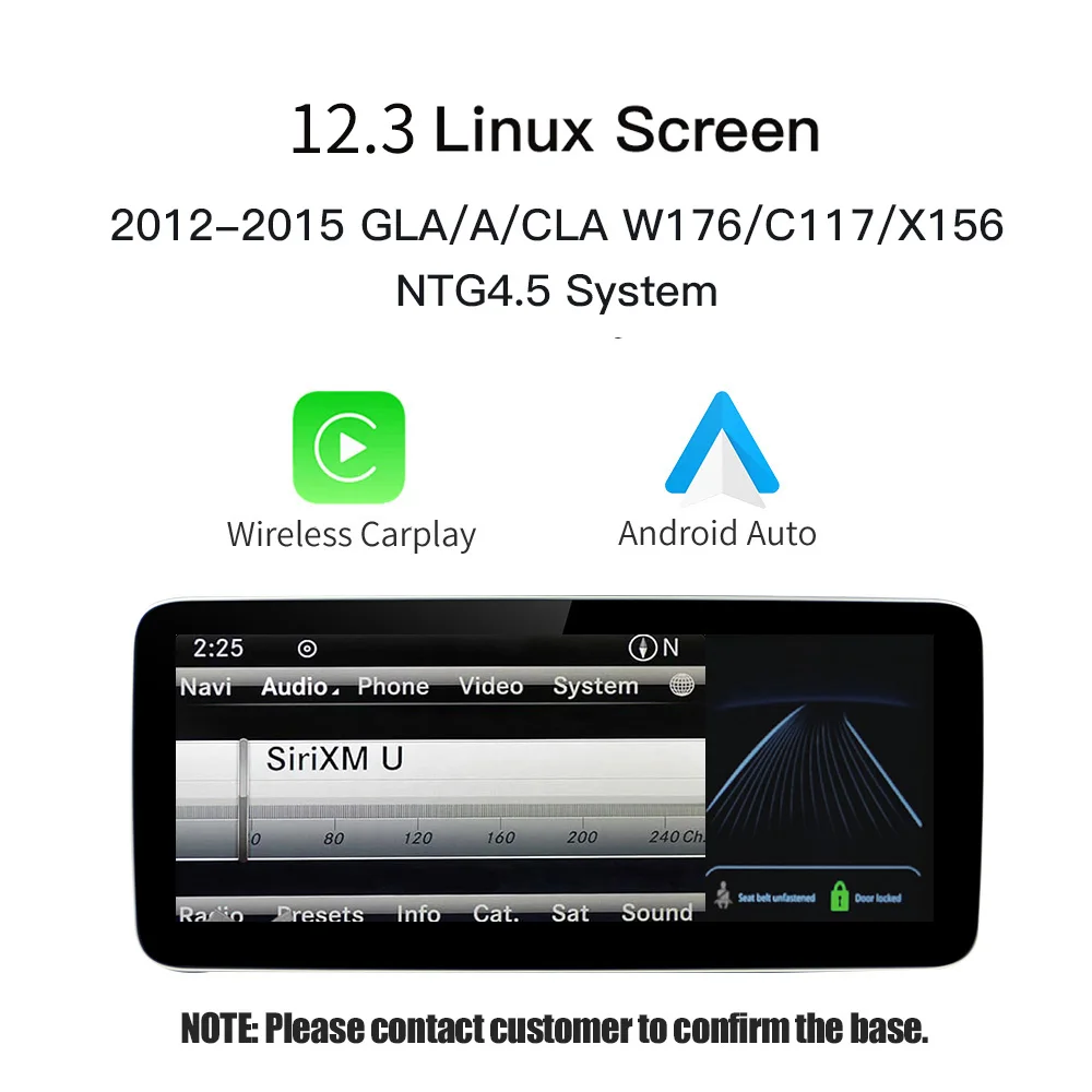 Draadloze Carplay/Android Auto 12.3 ''Touchscreen Multimedia voor Mercedes Benz NTG5.0 EEN B E C GLE W167 W212 W246 W205 W176 C117