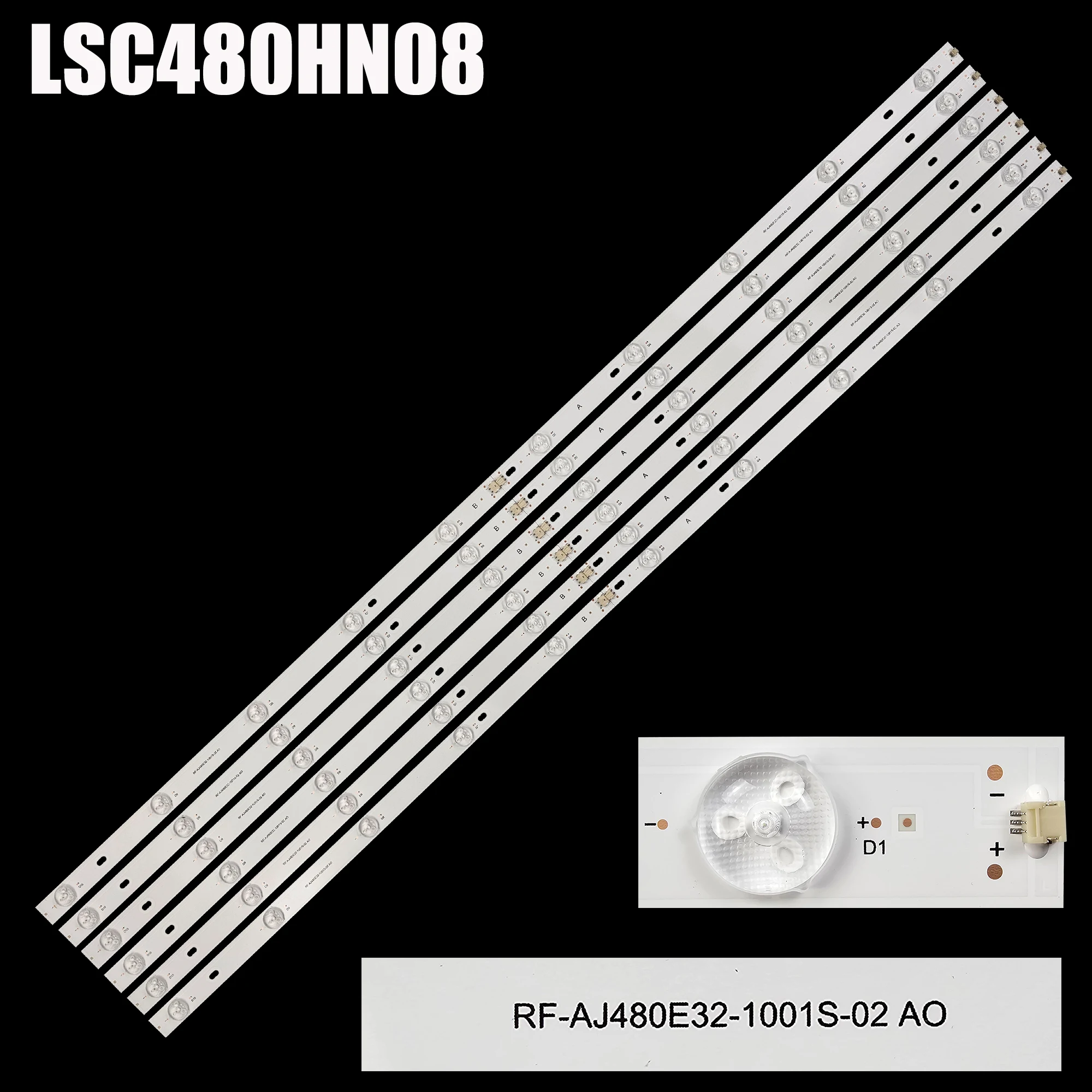 

6 pcs LED Backlight strip For LC-48CFG6001K LC-48CFE4042E LSC480HN08 LC-48CFE4041K RF-AJ480E32-1001S-02 A0