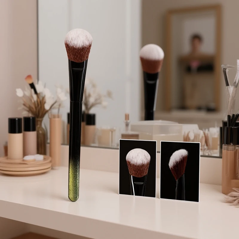 المحمولة مسحوق أحمر الخدود الوجه كونتور ماكياج أداة التجميل المنحدر نوع فرشاة أحمر الخدود للخدود للنساء الفتيات المبتدئين #5