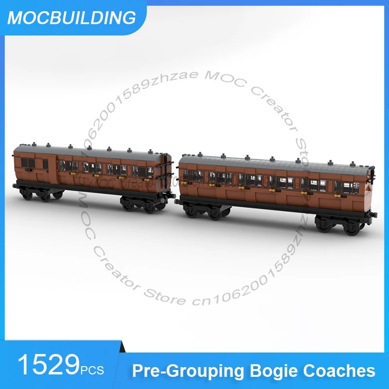 قبل المجموعة Bogie المدربين MOC اللبنات قطار نموذج لتقوم بها بنفسك تجميع الطوب النقل جمع عيد الميلاد اللعب الهدايا 1529 قطعة