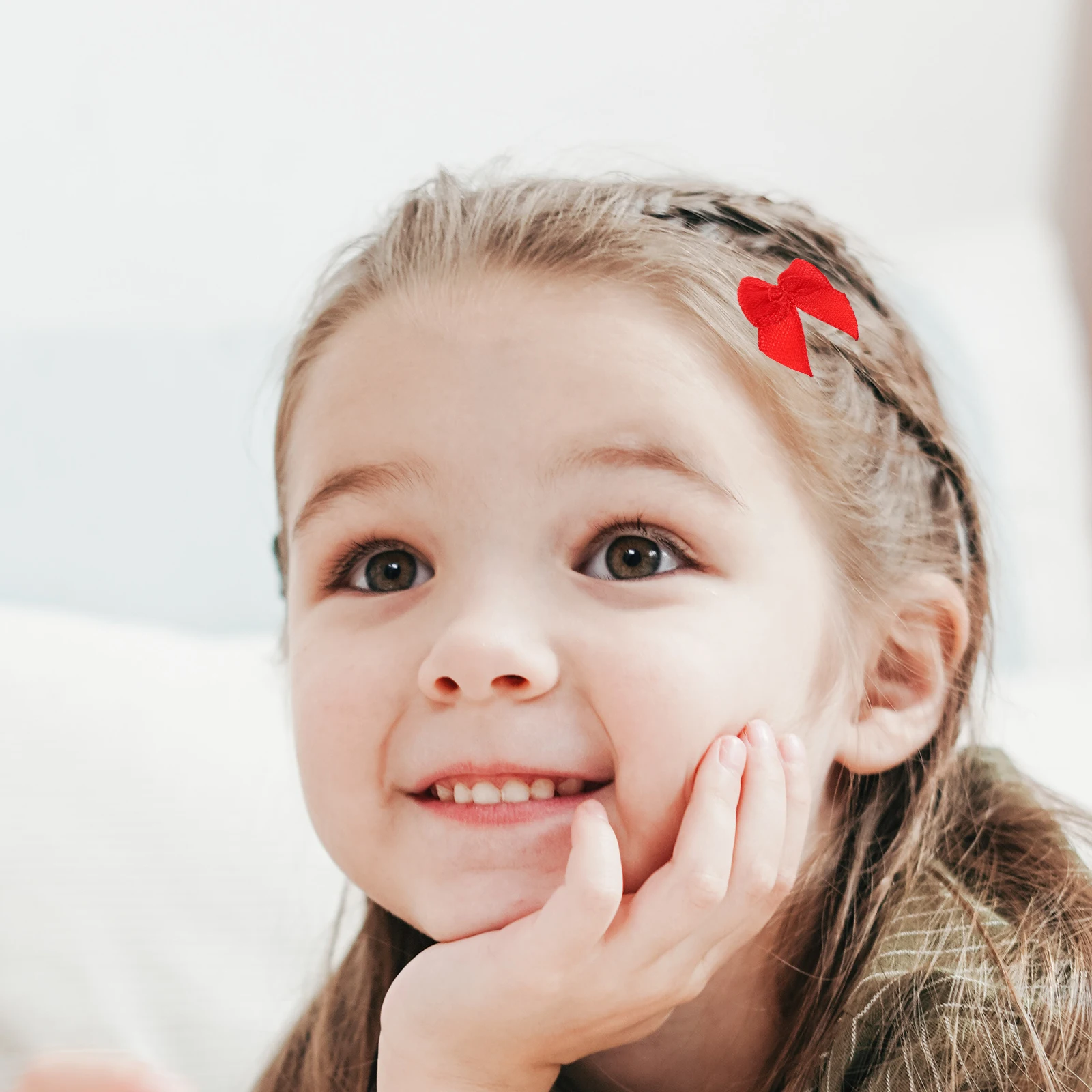 

60pcs Bow Flowers Hair Accessories Red Blush Pink Grosgrain Ribbon Bows Baby Girls Small Large Decoration Garland