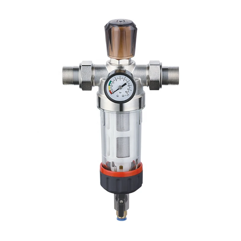 Whole House Filter Pressure Regulating Backwash Home Water Purifier System Brass Pre Water Filter