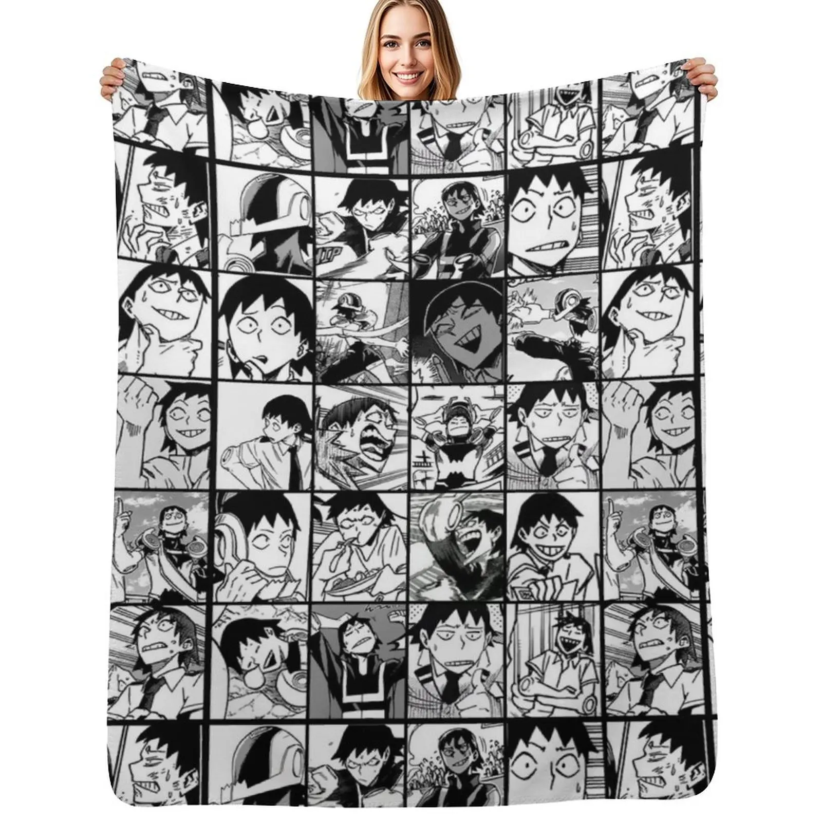 

Sero hero- manga panel collage Throw Blanket All Weather Soft Throw Blanket for Sofa