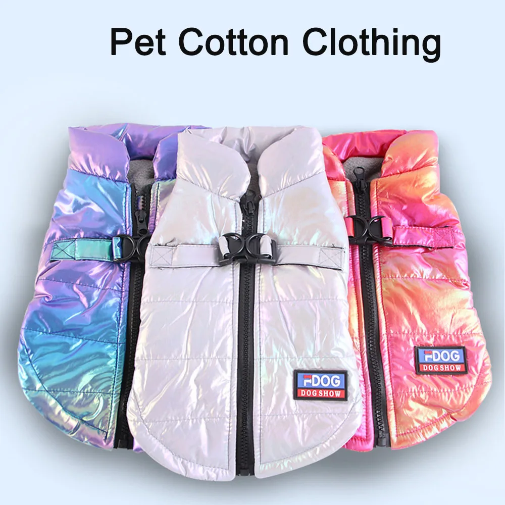 

Pet Dog Clothes Pet Warm Coldproof Clothes Rainbow Gradient Color Stylish and Beautiful Dog Vests Ropa para perros