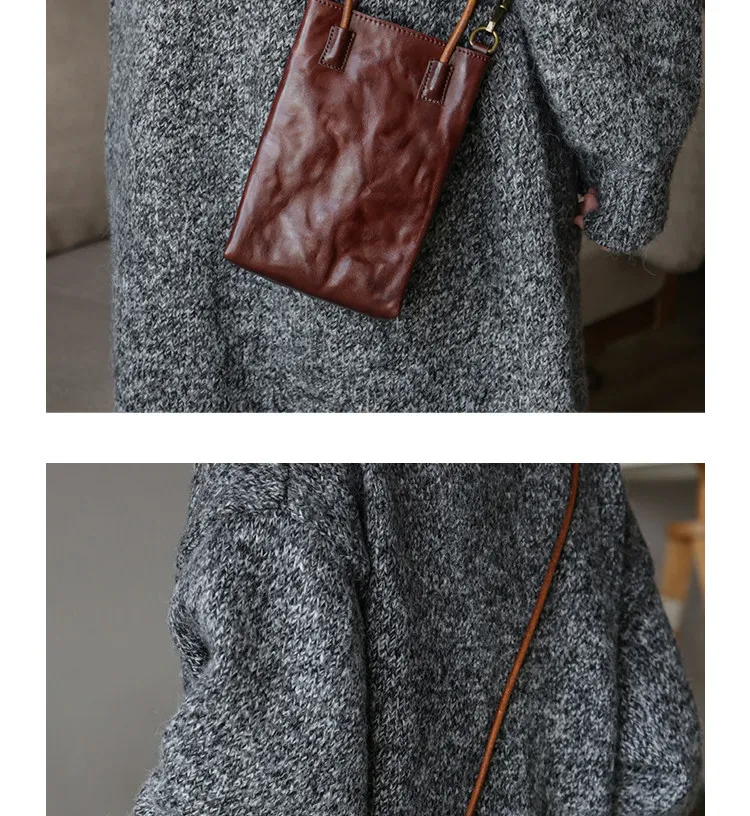PNDME schlichte, modische Damen-Handtasche aus erstklassigem Rindsleder, handgefertigte Echtleder-Umhängetasche für das Wochenende. – Detail 7