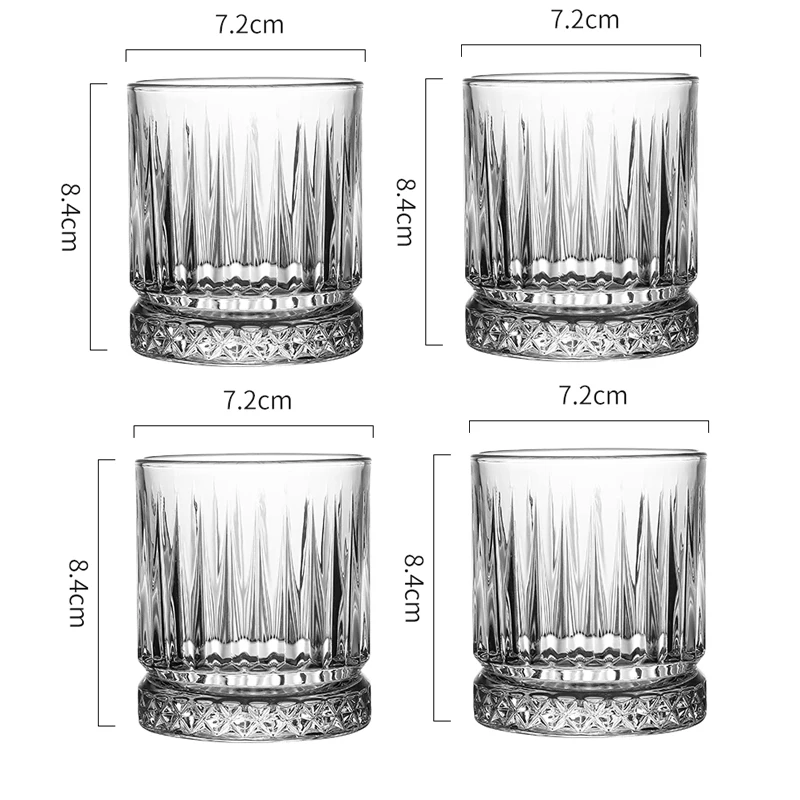 

4 шт., стакан для напитков, 8 унций, Набор чашек для виски, чашка для рисования, стакан для сока, коктейля, Бытовая Посуда для напитков