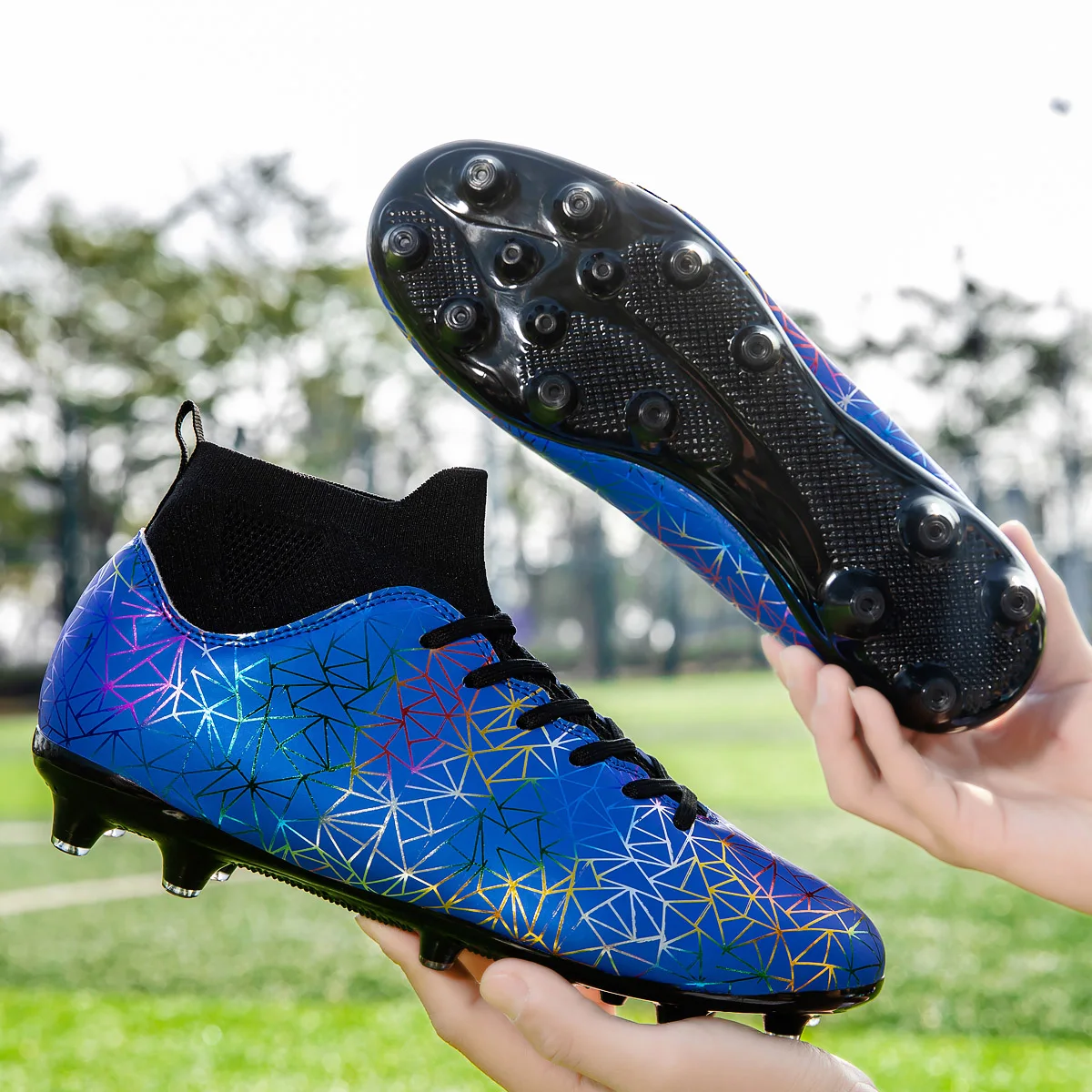 

Professional Men Football Boots Training Soccer Cleats Kids Boys Football Shoes Unisex Sneaker Wholesale Outdoor Ultralight