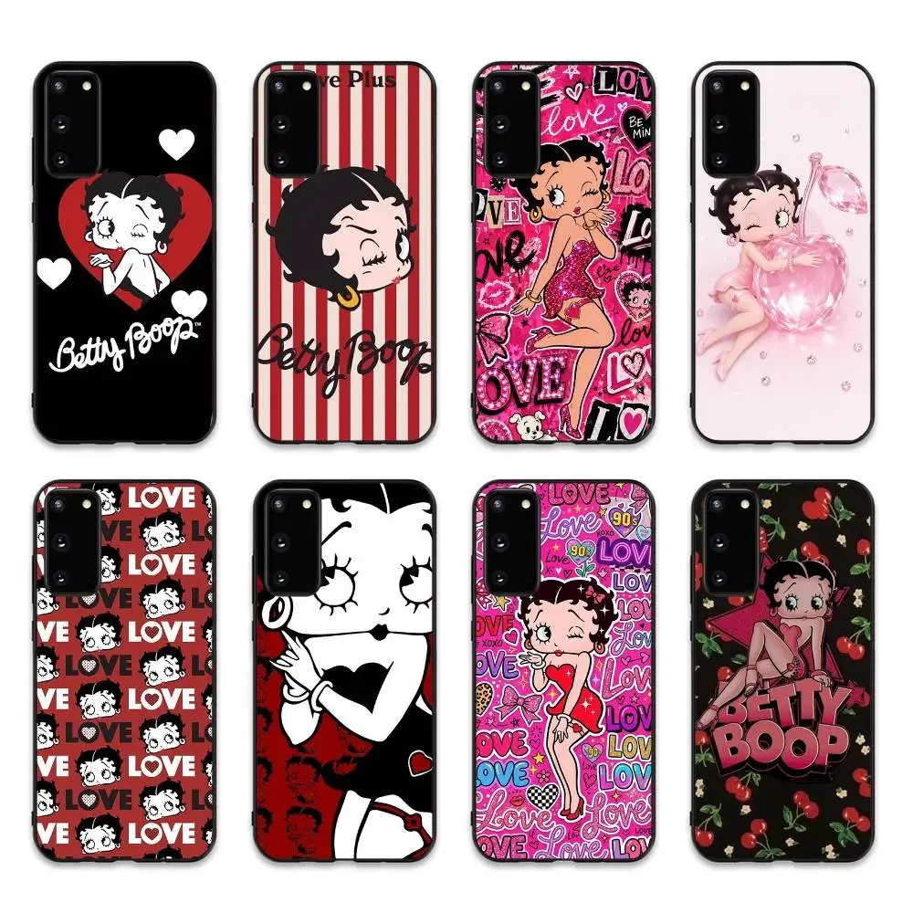 Animation B-Betty B-Boop Beautiful Girl Phone Case For Samsung S 24 Fe 25 Ultra Plus 20 Lite 21 30 22 23 24 22 Ultra 5G Fundas