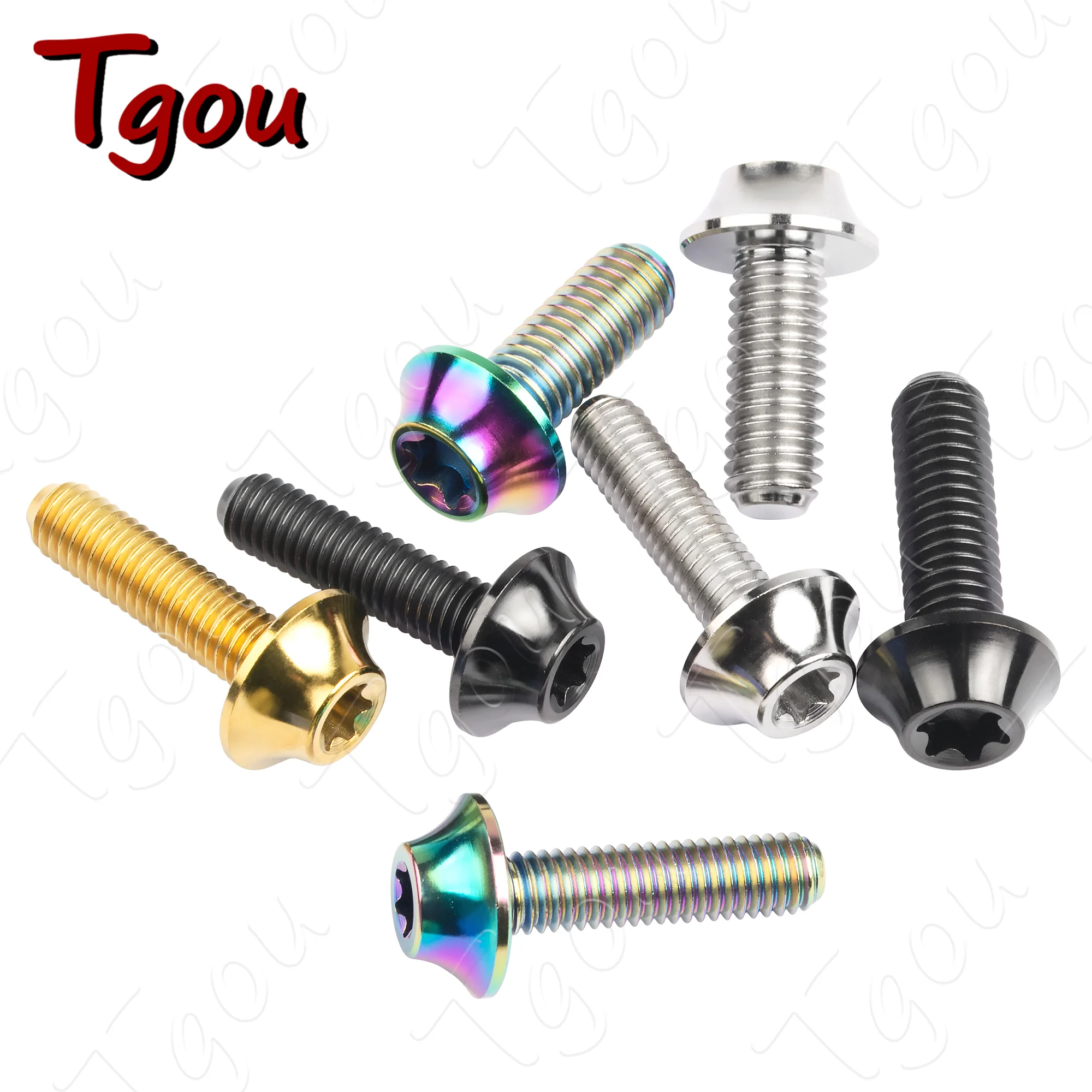 Tgou Titanium Torx T25 Screws  M5x20mm High-Strength Motorcycle Body Panel Bolts Corrosion Resistant Fasteners 8pcs