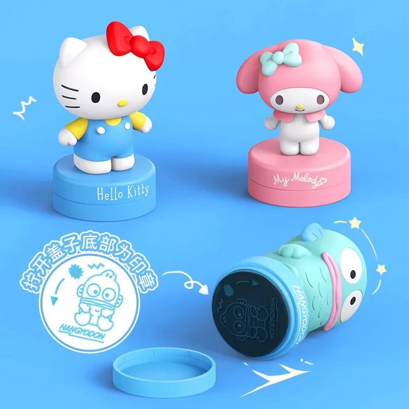 ختم ختم شخصية كرتونية ثلاثية الأبعاد من سانريو هالو كيتي - زخرفة زخرفية لطيفة لسطح المكتب، ختم ألعاب للأطفال، هدية مجموعة قرطاسية #2