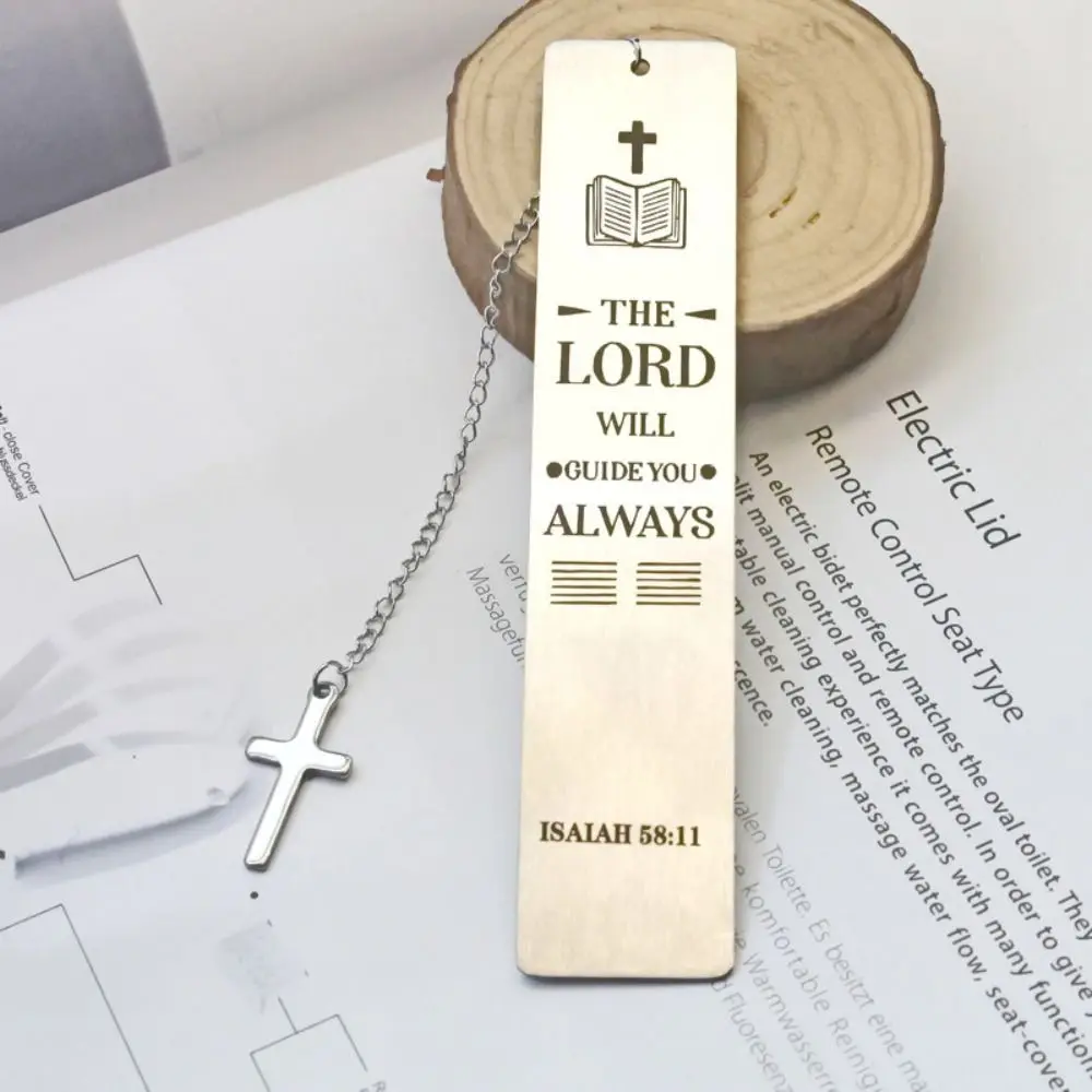

New Silver Metal Bookmarks Vintage Creative Jesus Book Marker Religious Belief with Pendant Reading Accessories School Supplies