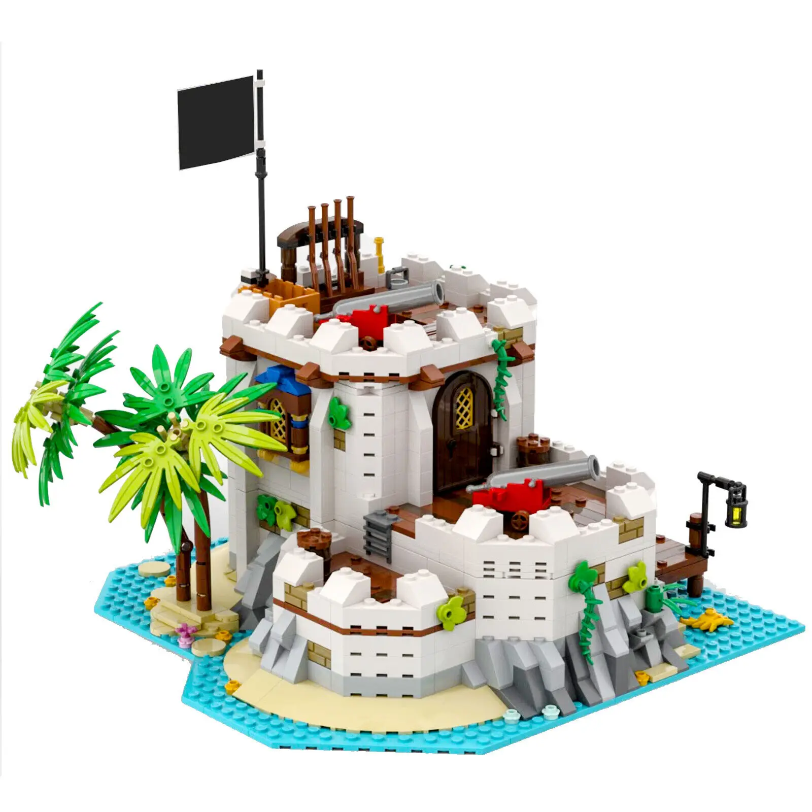 Imperial Fortified Outpost with Interior & 2 Cannons Building Toys MOC Build