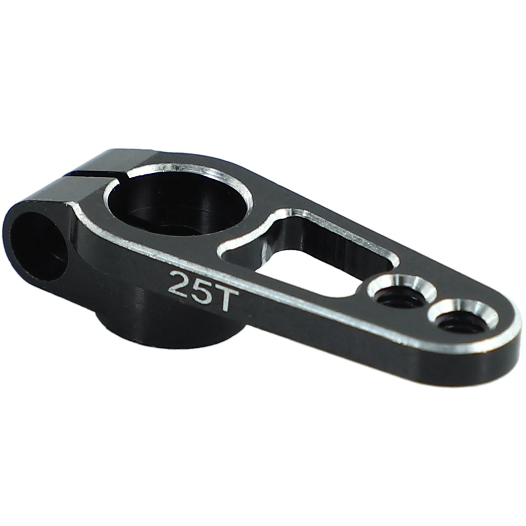 A48U 2 pezzi in lega di alluminio 25T 31 mm servo braccio sterzo per parti cingolate per auto RC, nero