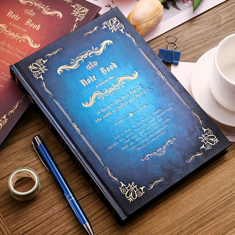 Magic Notebook Hardbound Lining Diary Book A5 Classic Retro Writing Rules Magic Diary 240 Pages Paper School Office Home