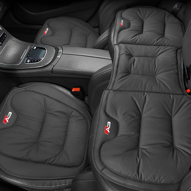 

Подушка для автомобильного сиденья для Aud A3 8P 8V 8y 8L с плюшевой кожаной подушкой Nappa, защитный чехол, задняя разделенная подушка сиденья