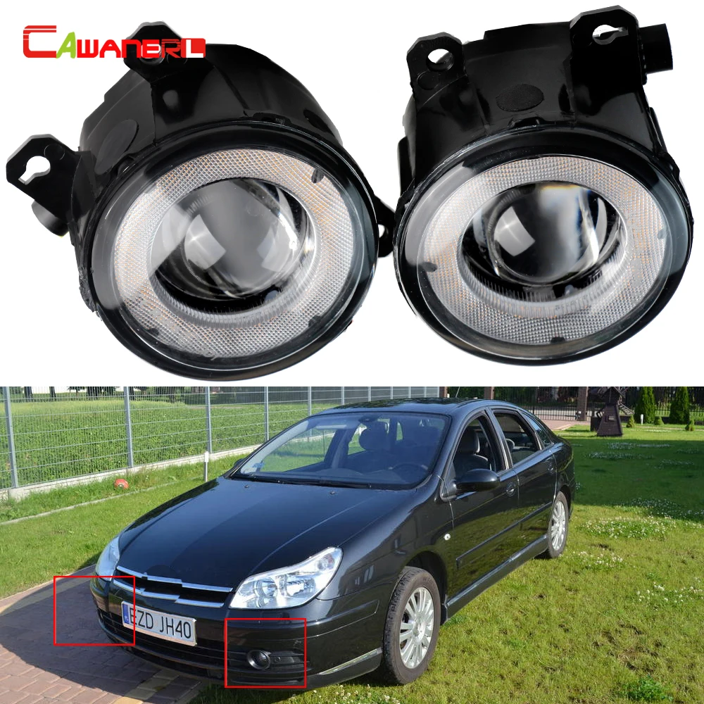 

2 шт. светодиодные противотуманные фары «ангельские глазки» для Citroen C5 I 2005 2006 2007 30 Вт H11 автомобильный передний бампер противотуманные фары DRL дневного света в сборе