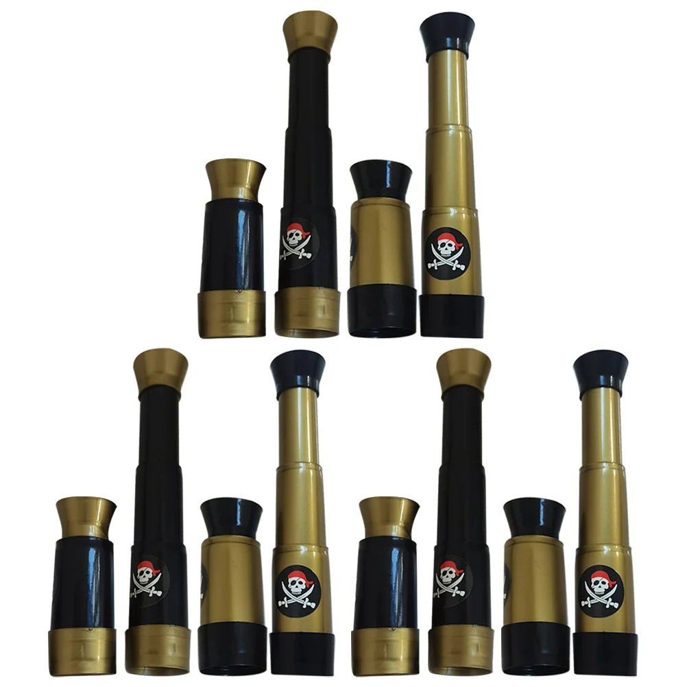 12 Pcs Kids Telescope Learning Exploring Toy Pirate Toys for Party Favors Make up