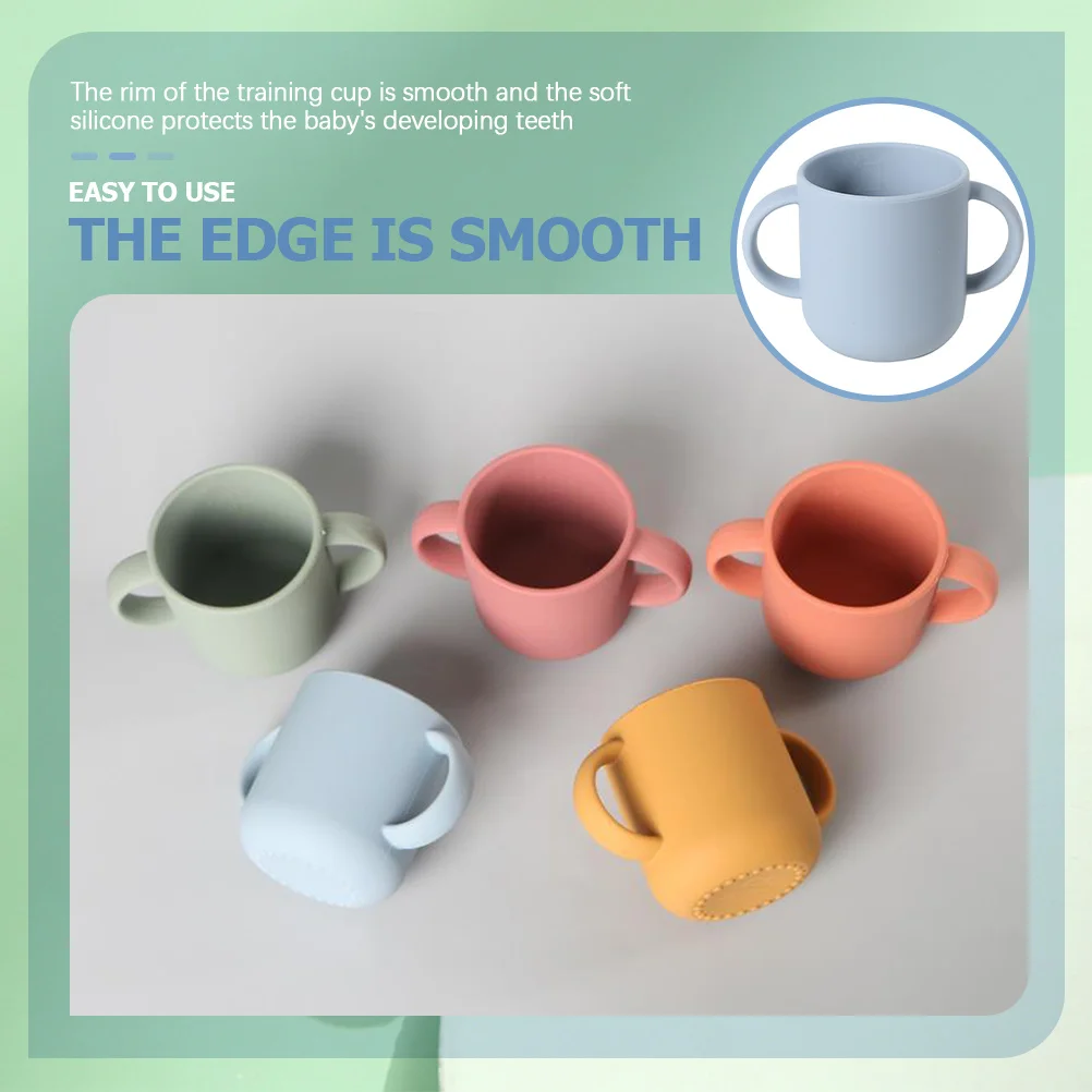 شرب من السيليكون للأطفال الصغار، حاوية وجبات خفيفة للمياه الانتقالية، كوب للأطفال الصغار، كوب Bpa #4