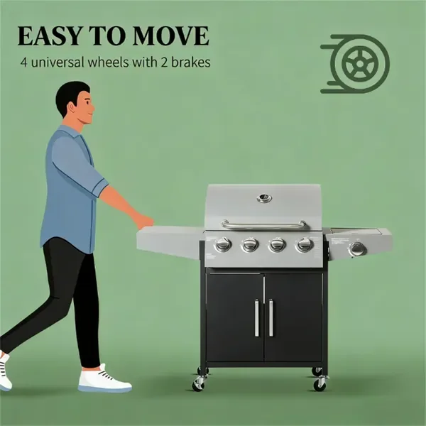 

Уличный газовый гриль для эффективного приготовления на заднем дворе